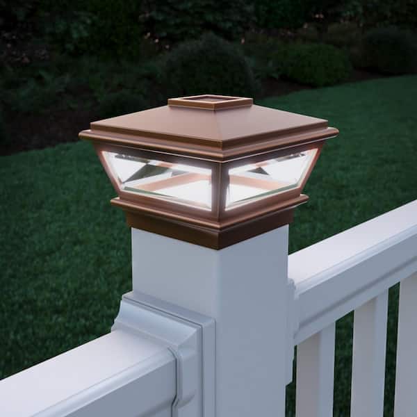 VersaCap 4 in. x 4 in. Copper Plastic Solar Post Cap (2-Pack)