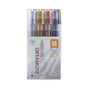 Extra-Fine, Metallic Acrylic Marker Set (4-Colors)