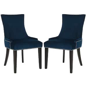 Lester 19 in. Navy/Black Dining Chair (Set of 2)