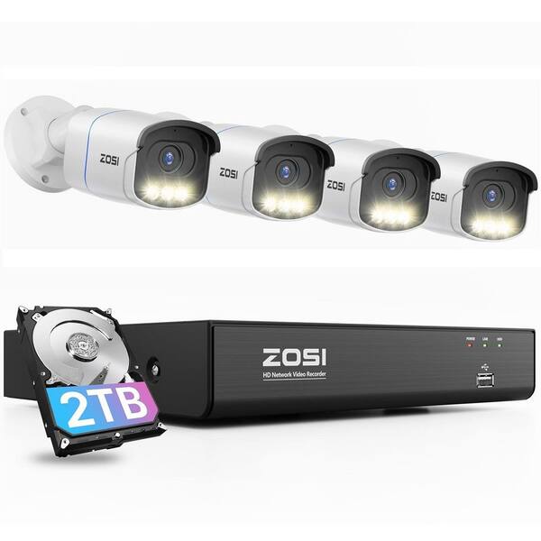 LOOCAM 4K 8-Channel 2TB PoE NVR Security Camera System with LOOCAM 4K 8-Channel 2TB PoE NVR Security Camera System with