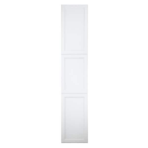 WG Wood Products 15.5 in. W x 81 in. H 3.5 in. D Dogwood Inset Panel White Enamel Recessed Medicine Cabinet without Mirror