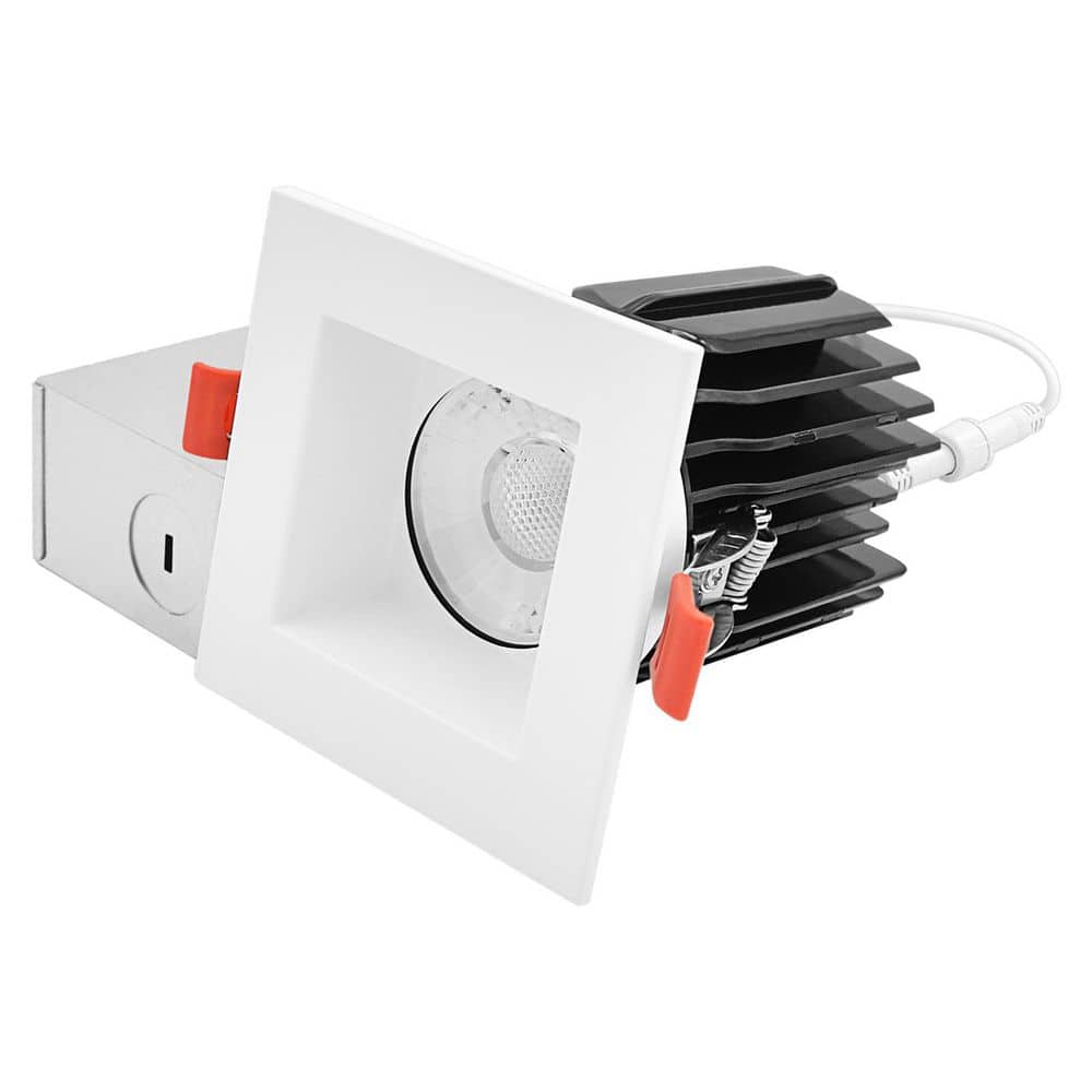 3 in. Integrated LED Regressed Canless Spotlight + Square White Trim, 5CCT, 15W, 1250LM, CRI90, Dimmable, 60° Beam, ETL price history on PriceWatchPro