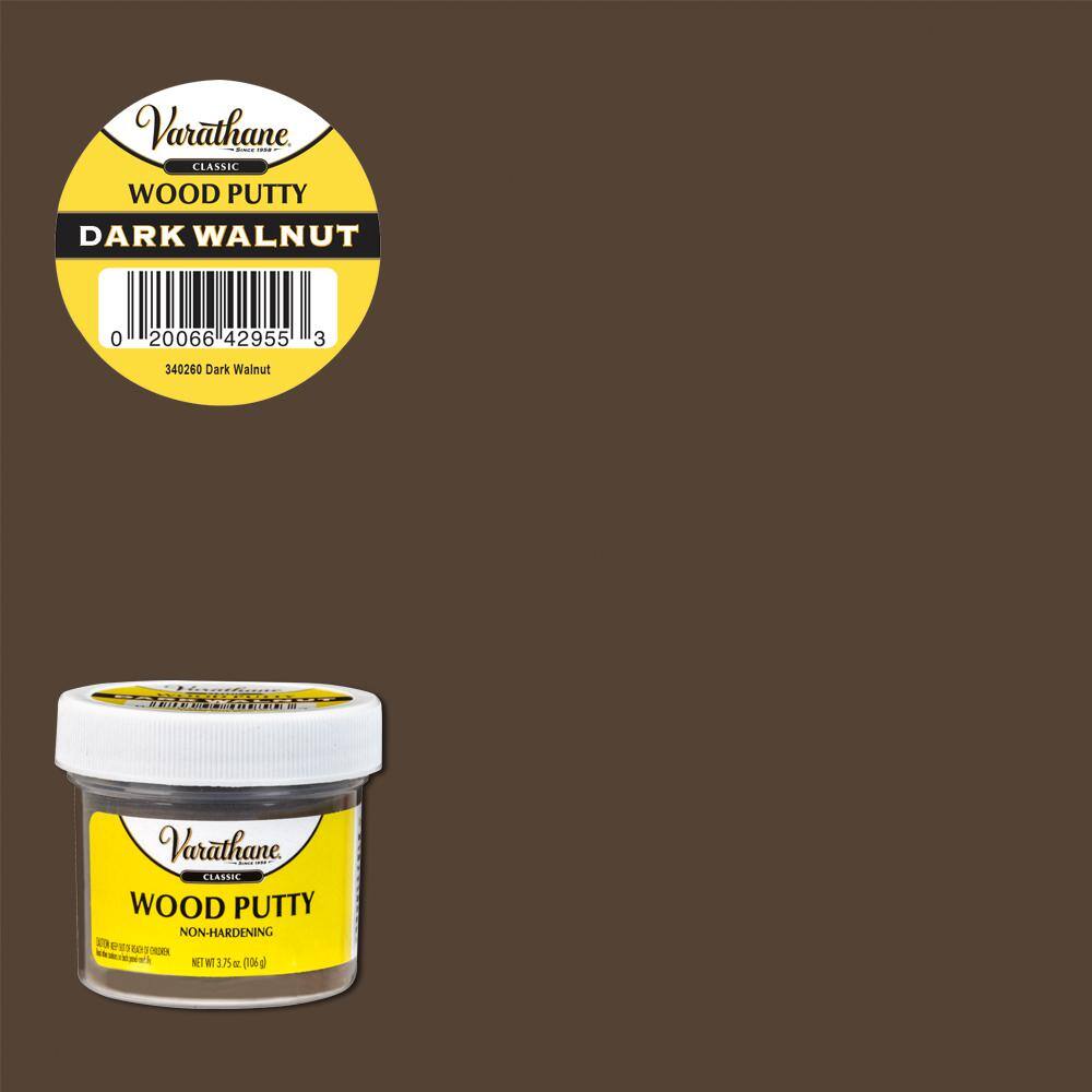 Varathane 3 75 Oz Dark Walnut Wood Putty 340260 The Home Depot