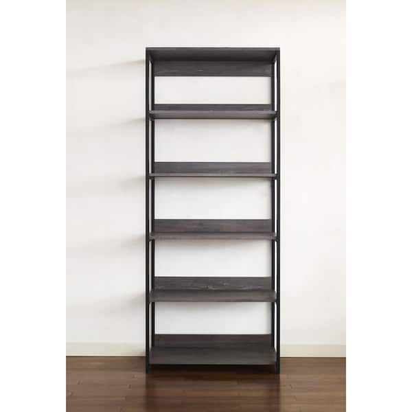 Klair Living Monica-D Monica 32 in. W Rustic Gray Wood Closet System Walk-in Closet With 5 Shelves - 3