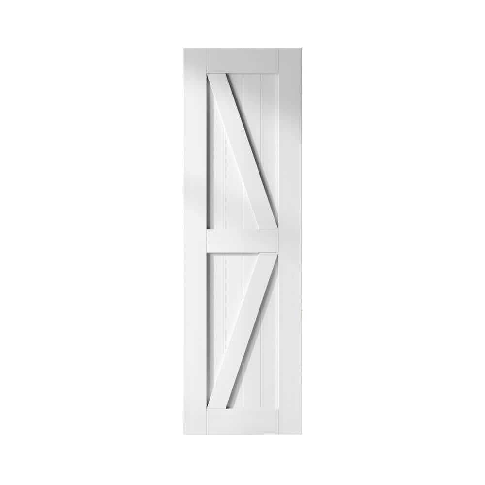 30 in. x 96 in. K-Frame White Solid Natural Pine Wood Panel Interior Sliding Barn Door Slab with Frame price history on PriceWatchPro