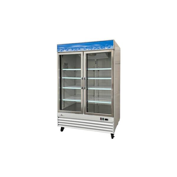 HorecaTraders Standing Freezer with Wheels | 2 doors | 134 x 84.5 x 200 cm