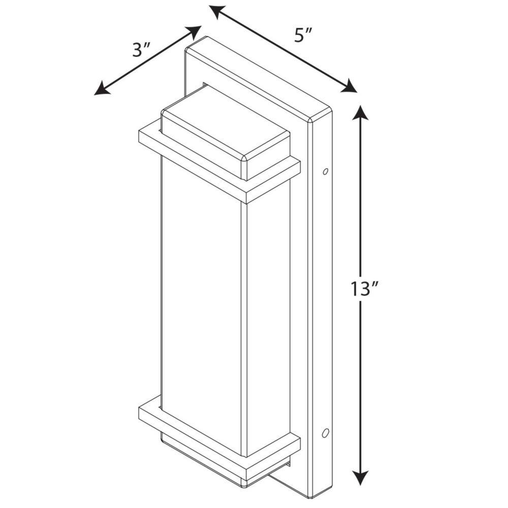 Z-1080 Metallic Gray LED Outdoor Wall Sconce with Acrylic Shade