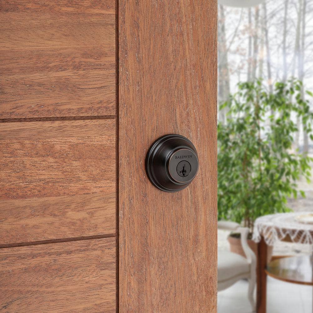 Venetian Bronze Double Cylinder Round Deadbolt Lock