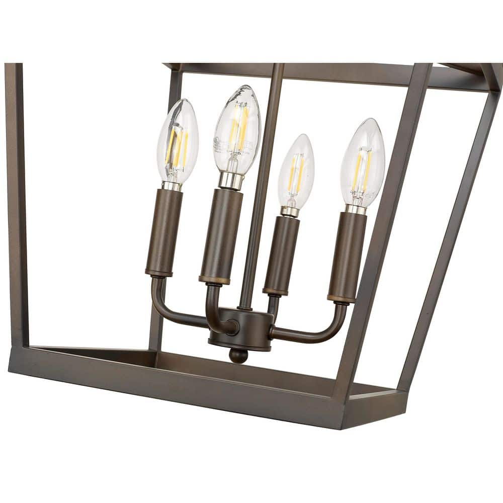 Kennedy 20'' Matte Black and Bronze Crystal Globe Pendant Light
