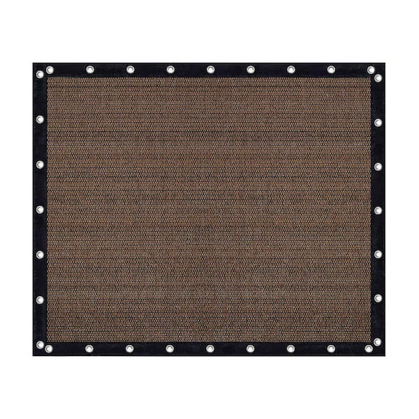 10 ft. x 12 ft. 90% Shade Fabric Sun Shade Cloth Privacy Screen for Outdoor Patio Garden Pergola Cover Canopy, Mocha