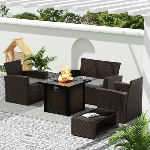 valencia eucalyptus patio deep seating set