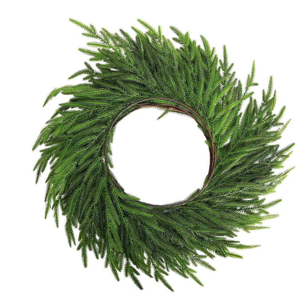 6 ft. Green Artificial Norfolk Pine Garlands (2-Pieces)