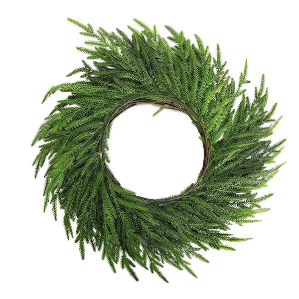 Unbranded 6 ft. Green Artificial Norfolk Pine Garlands (2-Pieces)