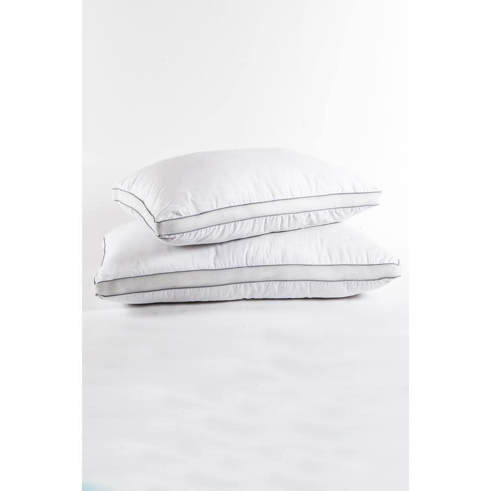 White Hypoallergenic Polyester Standard Bed Pillow