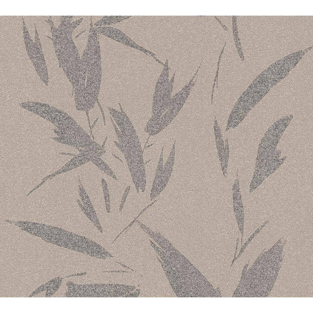Kaiya Grey Leaves Wallpaper