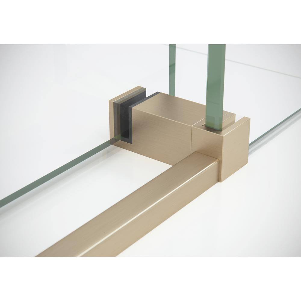 Eclipse 64'' Bronze Frameless Sliding Shower Door