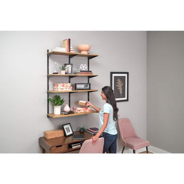 https://images.thdstatic.com/productImages/ab9a2268-5008-4227-8c1f-0c19c2d51158/svn/oak-rubbermaid-wall-mounted-shelves-2173355-e1_600.jpg
