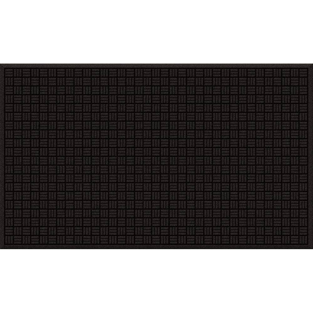 TrafficMaster 36 in. x 60 in. Black Recycled Rubber Commercial Door Mat