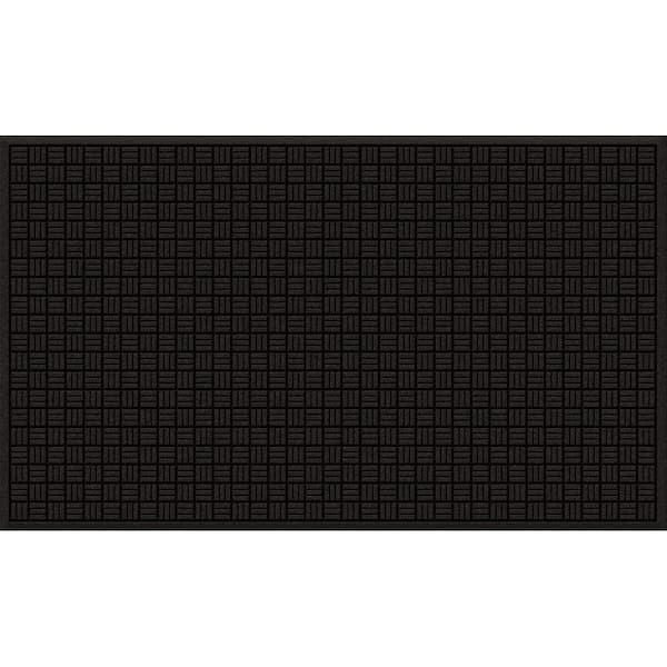 TrafficMaster 36 in. x 60 in. Black Recycled Rubber Commercial Door Mat