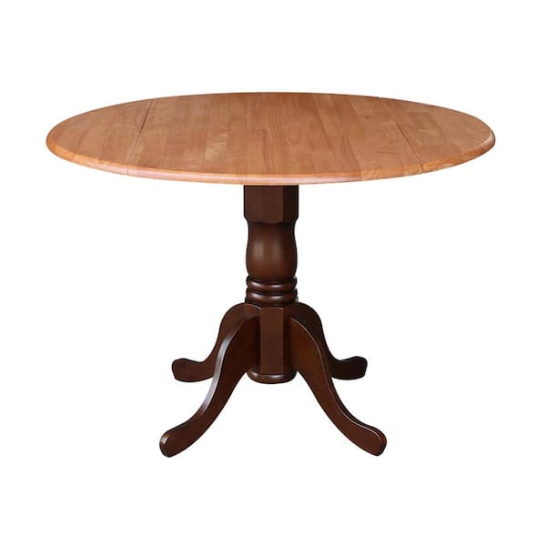 International Concepts Cinnamon and Espresso Drop-Leaf Dining Table