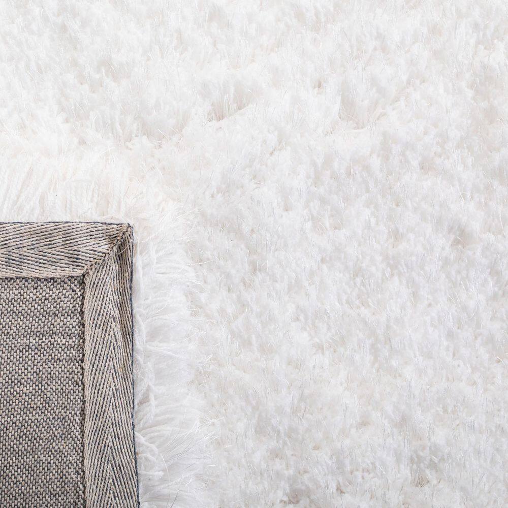 Ocean Shag 8 ft. x 10 ft. Ivory Solid Color Area Rug - thumbnail 5