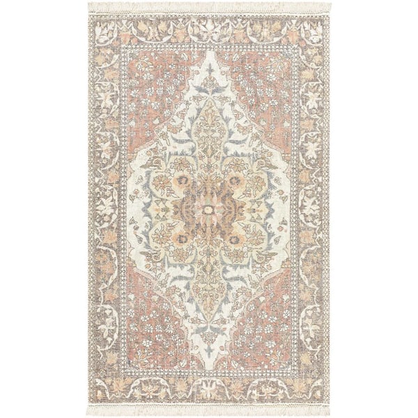 Belfast Orange Traditional 5 ft. x 7 ft. Indoor Area Rug