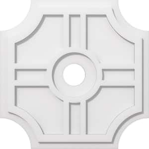 1 in. P X 6-1/2 in. C X 20 in. OD X 3 in. ID Haus Architectural Grade PVC Contemporary Ceiling Medallion