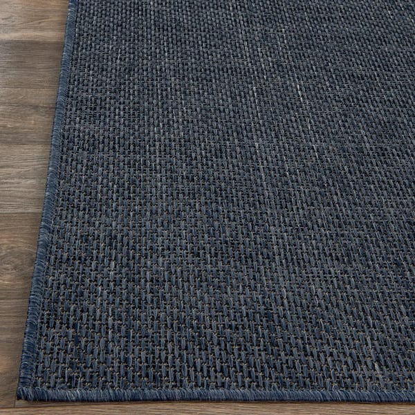 Denim 5 ft. x 7 ft. Bahama Contemporary Solid Indoor/Outdoor Area Rug