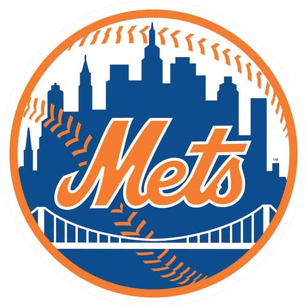 Fathead 37 in. x 37 in. New York Mets Logo Wall Decal