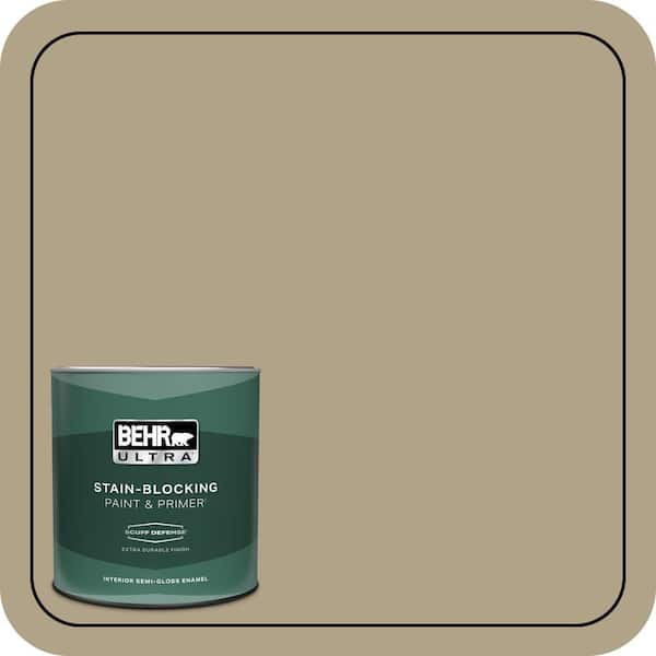 BEHR ULTRA 1 qt. Home Decorators Collection #HDC-NT-12 Curly Willow Extra Durable Semi-Gloss Enamel Interior Paint & Primer