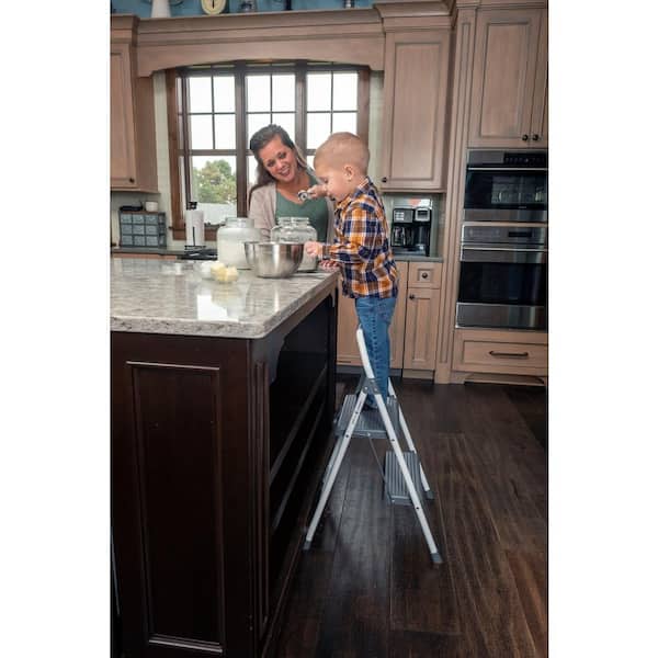 Gorilla Ladders - 2-Step Compact Steel Step Stool, 225 lbs. Load Capacity Type II Duty Rating (8ft. Reach Height)