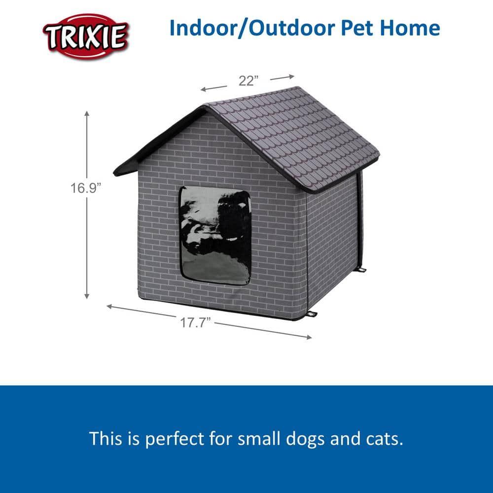 Small Gray Insulated Plastic Outdoor Pet House