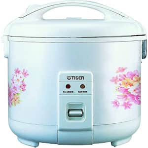JNP-0550-FL 3-Cup Rice Cooker and Warmer, Floral White