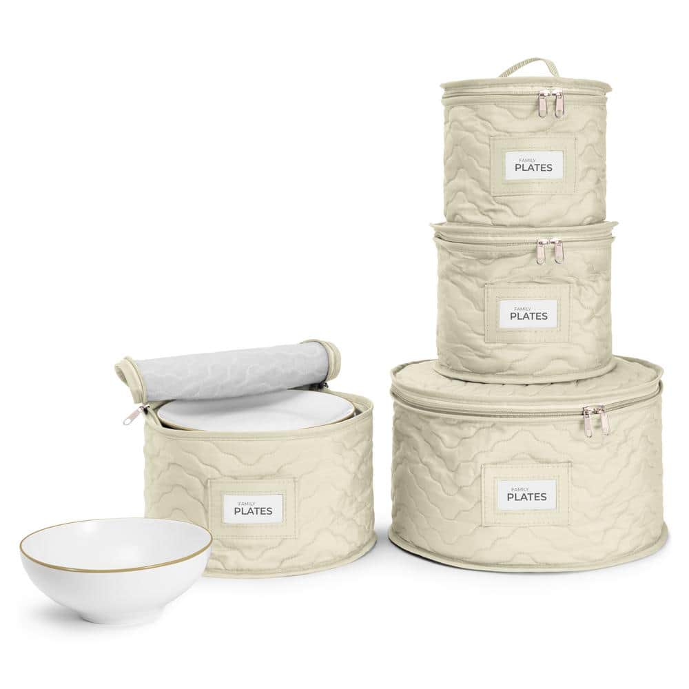 China Storage Containers-Quilted Dish Storage Containers for Organizing, Be