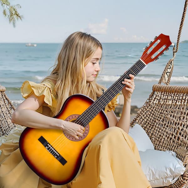SKYSHALO Classical Guitar, 38 in. Wood Classical Guitar Starter