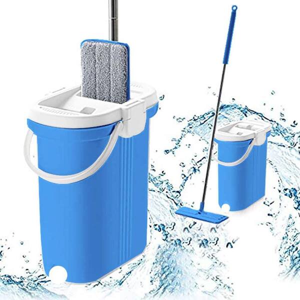 Mop Bucket Systems; Perfex TruClean II Flat Mops, Bucket-in-Bucket, Blue,  PF-30-2-B - Cleanroom World