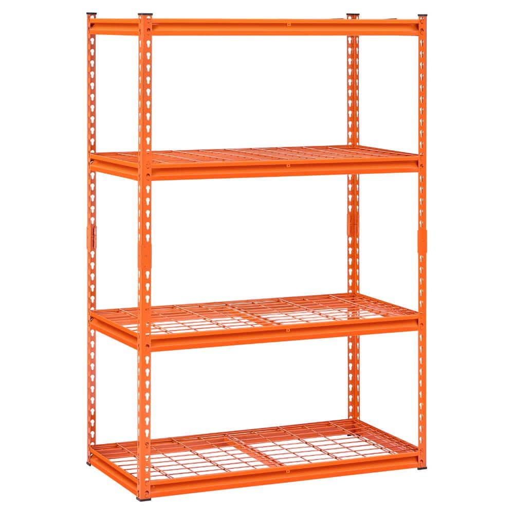 4-Shelf Steel Heavy Duty Adjustable Garage Storage Shelving Unit in Orange (40 in. W x 60 in. H x 20 in. D) price history on PriceWatchPro