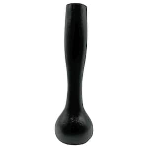 15.5 in. Decorative Aluminum Flute Vase in Black