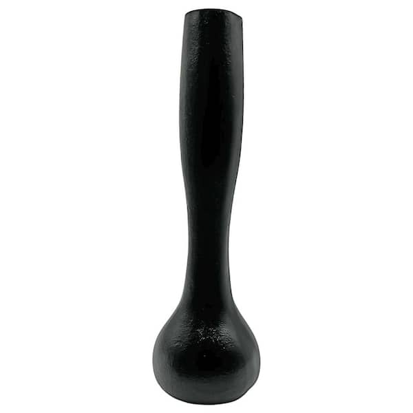castellousa 15.5 in. Decorative Aluminum Flute Vase in Black