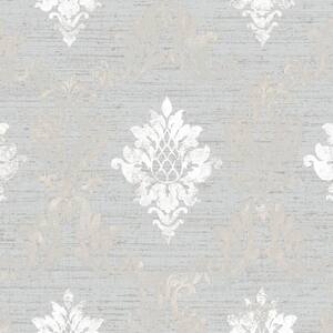 Norwall Silk Damask Wallpaper in Beige, Cream and Gold CI38240 - The ...