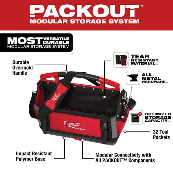 20 in. PACKOUT Tote with 3-Piece Pliers Kit