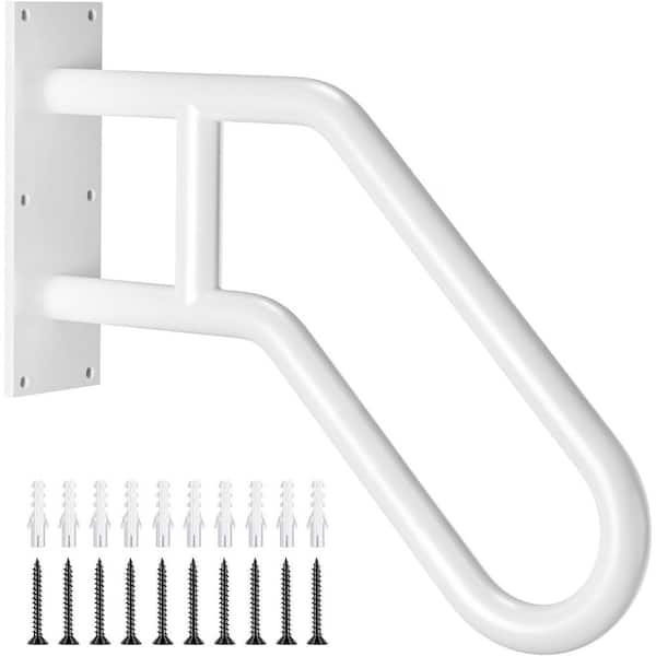 28.7 in. W Stainless Steel U-Shaped Handrails Outdoor Steps Non-Slip Matte Texture Wall Mount Safety Support