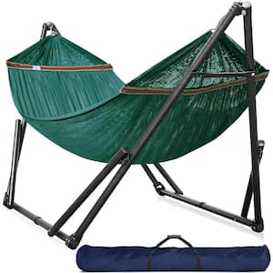 10 ft. Free Standing Camping Hammock with Stand in Green