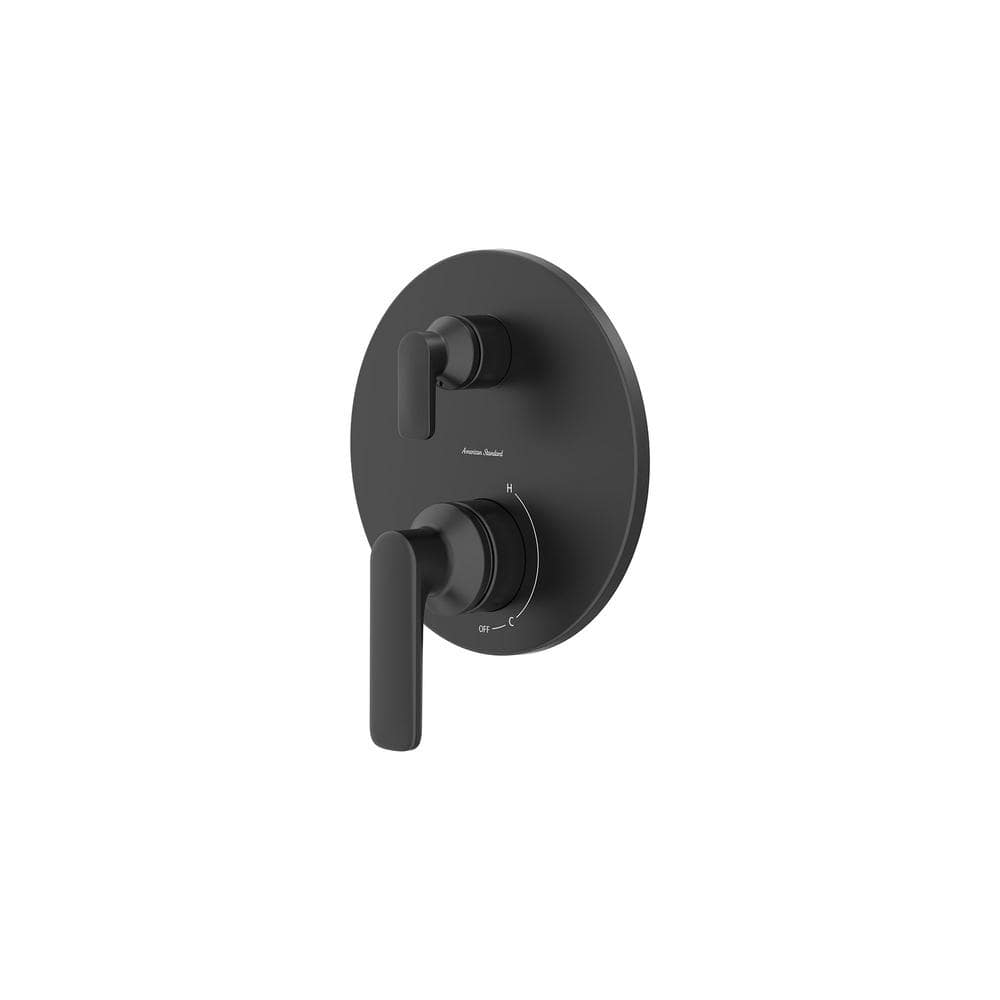 Matte Black Dual Handle Pressure Balance Valve Trim