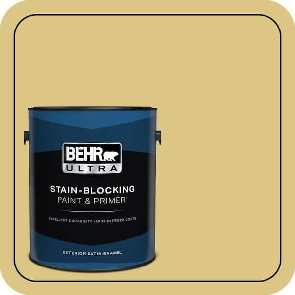 BEHR ULTRA 1 gal. #390D-5 Sea Kelp Satin Enamel Exterior Paint & Primer