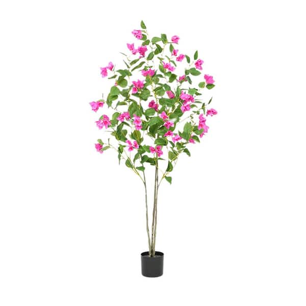 Unbranded 6 ft. Artificial Tree with Real Touch Leaves, Green Plant Bougainvillea Tree