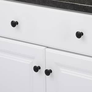 1-1/8 in. Matte Black Contemporary and Modern Knob