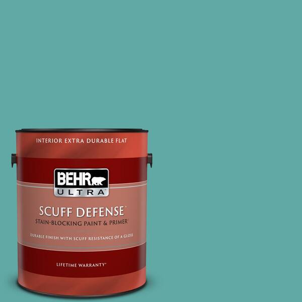 BEHR ULTRA 1 gal. 500D5 Teal Zeal Extra Durable Flat Interior Paint