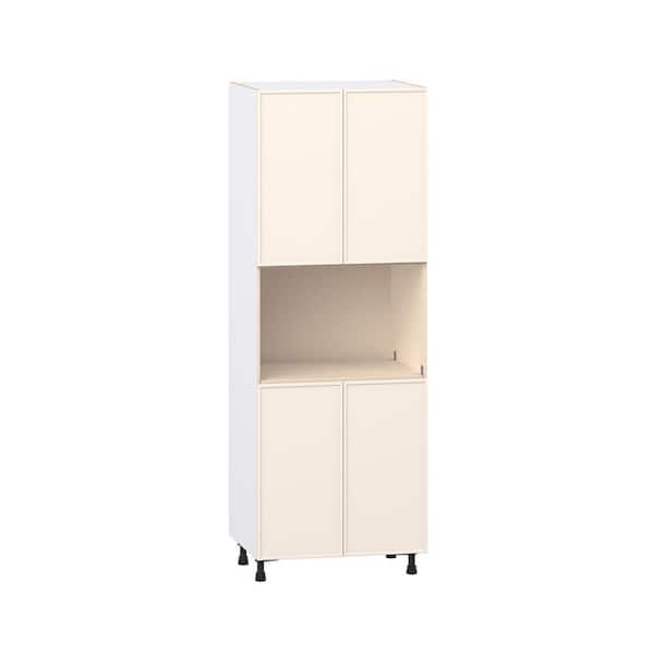 Fairview Washed Linen Slim Shaker Assembled Pantry Kitchen Micro Cabinet (30 in. W x 84.5 in. H x 24 in. D)
