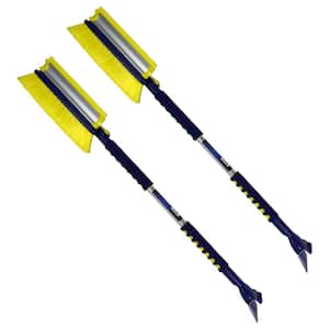 Ultra Duty Extendable 43-63 in. Swivel Head Snow Brush with 5 in. Ice Scraper and Squeegee - 2 Pack